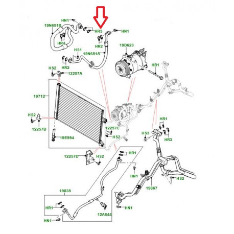 Land rover joint torique 14 X 1.78 (LR044465)