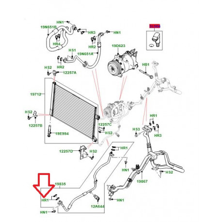 Land rover joint torique Evoque et Range L405,  Sport (LR044466)