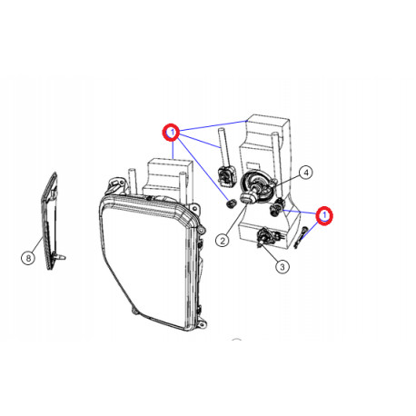 Mopar projecteur droit (55157334AE)