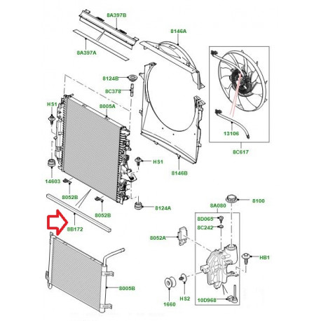 Land rover mousse joint d'etancheite Range Sport (LR028946)