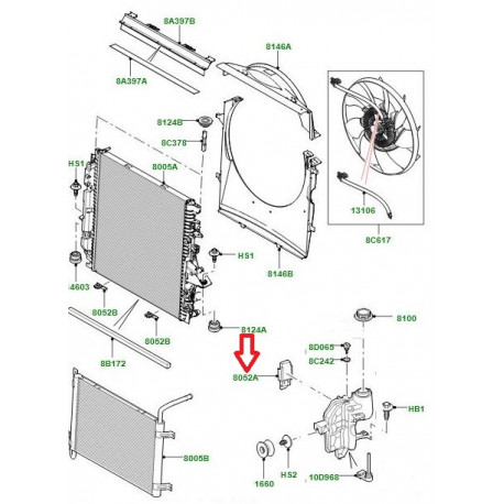 Land rover support Discovery 3, Range Sport (PCU500091)