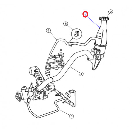 Mopar reservoir pompe de direction assistée PT Cruiser (05273593AB)