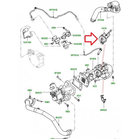 Land rover kit-reparation reffroidisseur egr (LR082289)