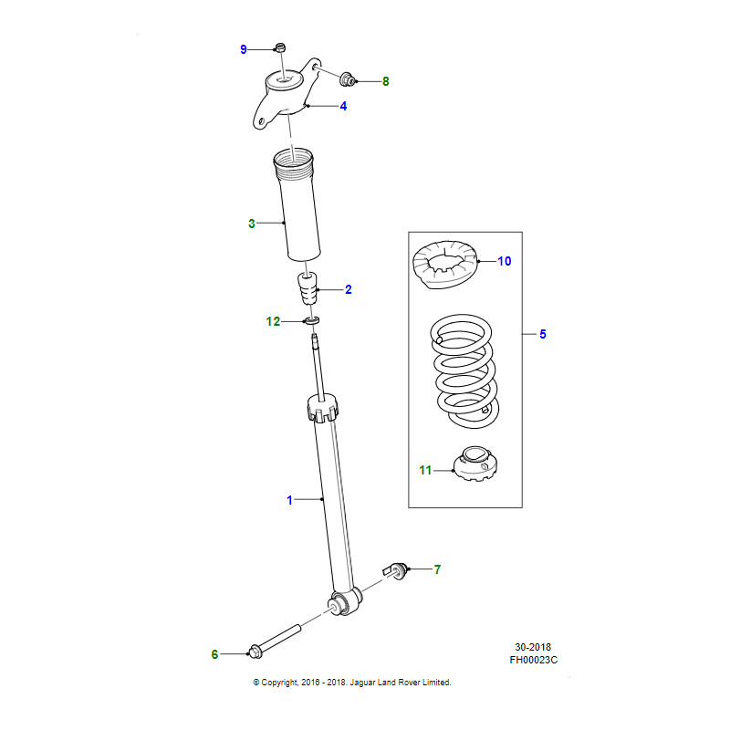 Commander amortisseur de suspension arriere XE JAGUAR (T4N7357) pas cher  sur RLD Autos