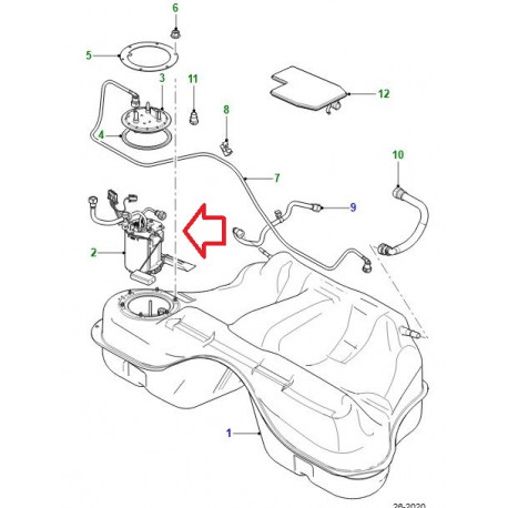 Jaguar ens envoy & pompe XK (C2P11901)