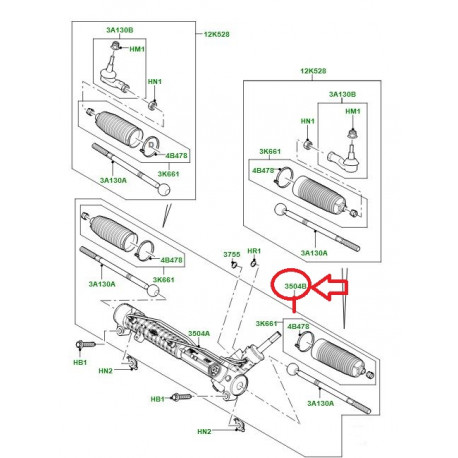 Land rover boitier de direction Discovery 4 (LR080151)