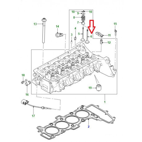 Jaguar soupape d'admission F-Pace (AJ813299)