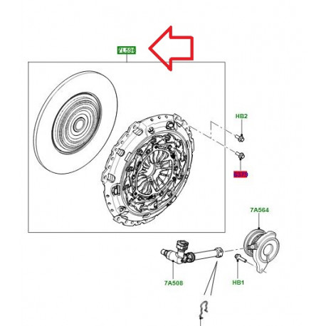 Land rover embrayage (LR096452)