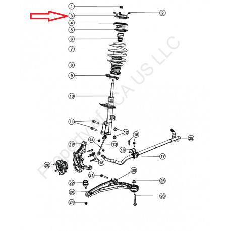 Mopar coupelle amortisseur avant (5171122AC)