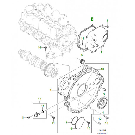 Jaguar JOINT couvercle carter de distribution F-Pace (JDE38501)