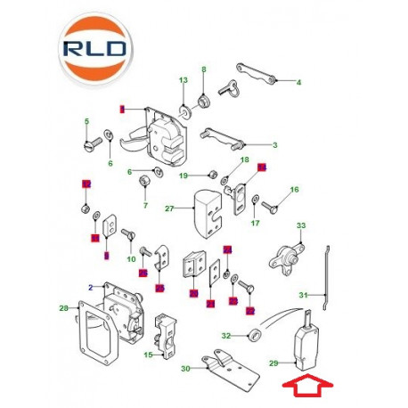 Land rover moteur droit de centralisation Defender 90, 110, 130 (FUD500030)