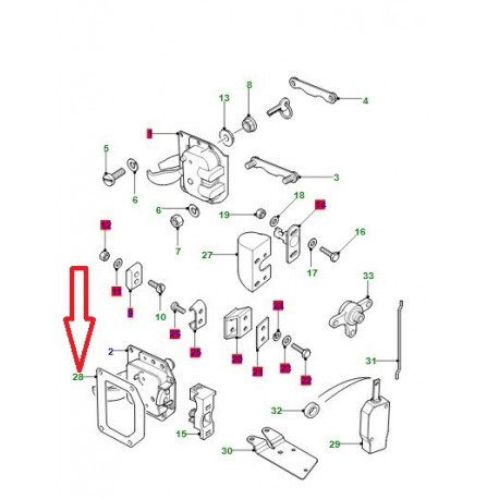 Land rover joint de cache serrure (LR032389)