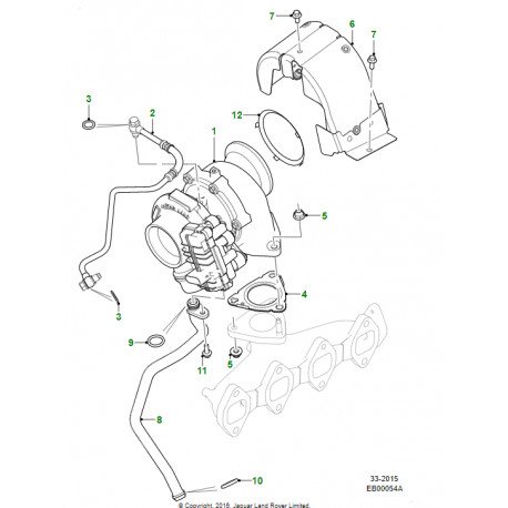 Jaguar joint torique supérieur F-Pace (JDE36824)