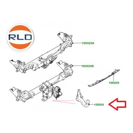 Land rover CROCHET DE REMORQUAGE AR (LR130315LR)