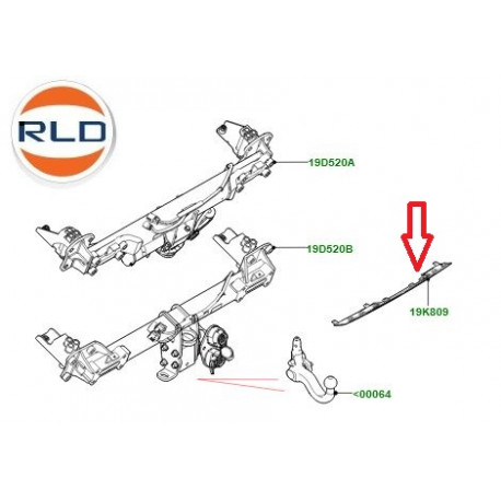 Land rover CACHE OUVERTURE/CROCHET REMORQUE (LR135961LR)