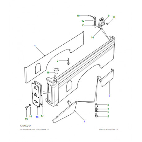 Land rover panneau-garnissage droit pour hicap (RRC6362)