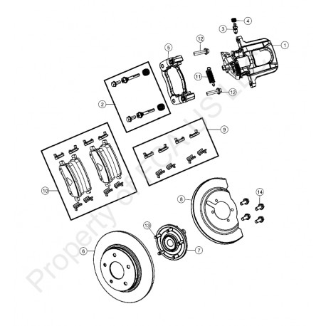 Mopar disque de frein arriere (68227800ABPC)