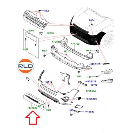 Land rover couvercle-crochet remorquage (LR061243)