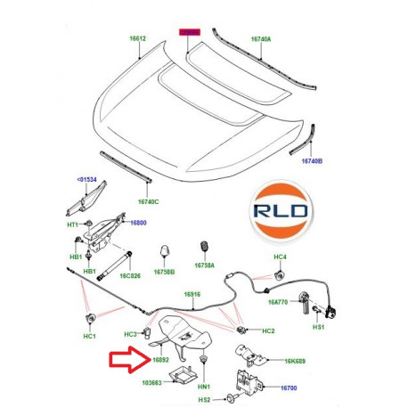 Land rover crochet de securite (LR073063)