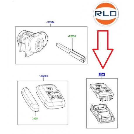 Land rover kit-cache de cle (LR078922)