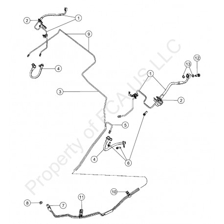 Mopar flexible de freins arriere droit (4862212AH)