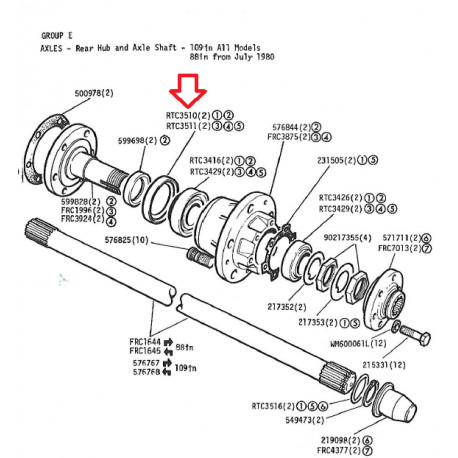 Land rover bague d'etancheite - pignon attaque (RTC3510)