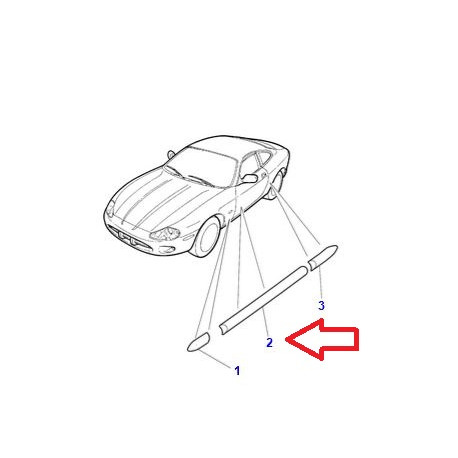 Jaguar moulure gauche porte (HJA5707AAXXX)