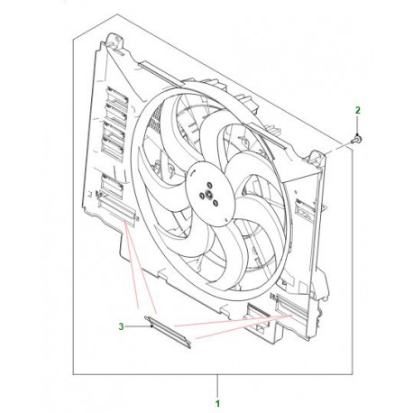 Jaguar VENTILATEUR ET ENVELOPPE (T4A38659JAG)