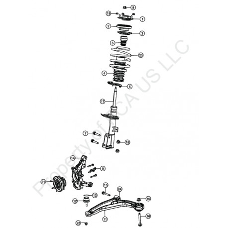 Mopar triangle suspension avant gauche (4766423AF)