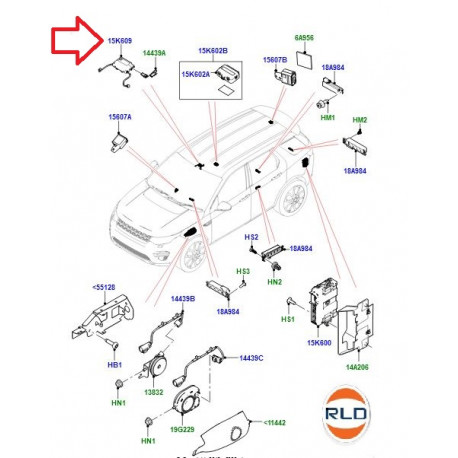 Land rover capteur et support-balayage int (LR096418)