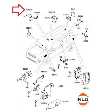 Land rover capteur et support-balayage int (LR096418)