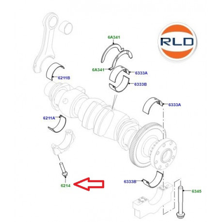 Land rover vis de tete de bielle (LR092624)