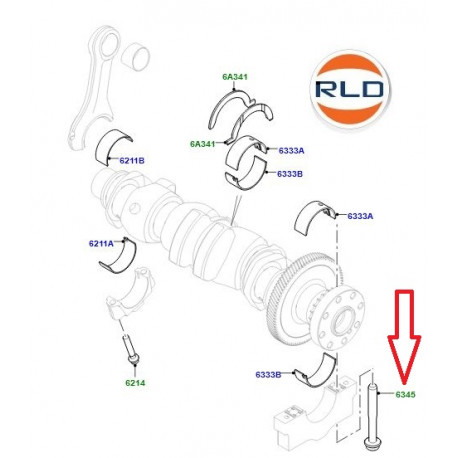 Land rover vis tete six pans -chapeau palier (LR083619)