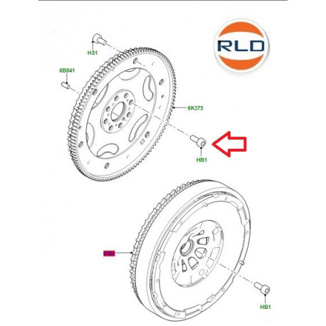 Land rover vis de volant moteur (LR074135)