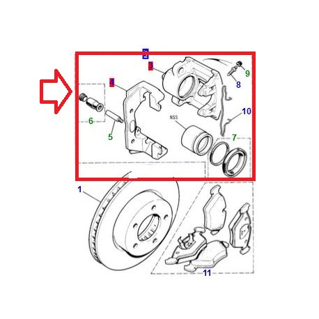 Jaguar etrier de frein droit XJ8 X308 (JLM21469)