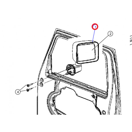 Mopar retroviseur gauche electrique chauffant (68229617AA)
