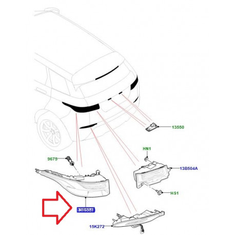 Land rover Feu arriere gauche EVOQUE (LR173011)