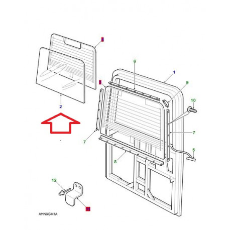 Britpart Glace de porte arriere sans degivrage (MWC4712B)