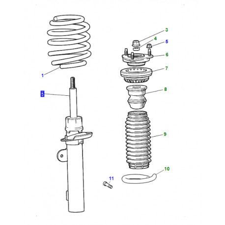 Jaguar ressort de suspension avant traction avant X-Type et XK8 (C2S17484)