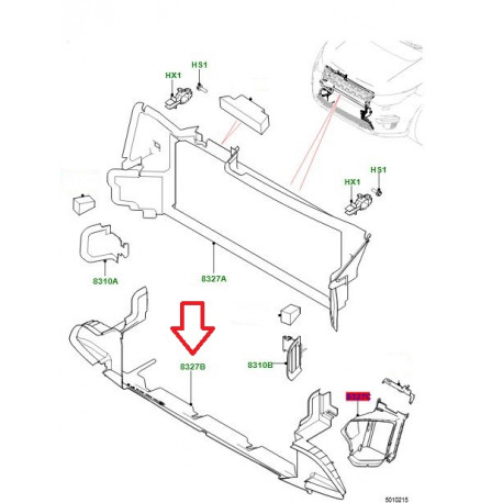 Land rover deflecteur d'air (LR066111)