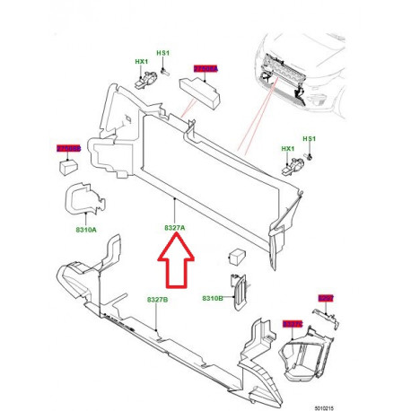 Land rover deflecteur d'air (LR070415)