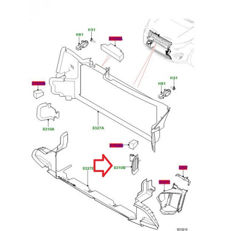 Land rover deflecteur d'air gauche parechoc avant (LR058478)