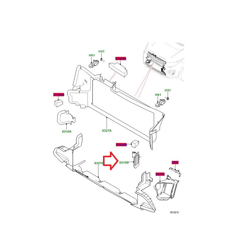 DEFLECTEUR D'AIR POUR RANGE ROVER SPORT Pack de 4 pièces de qualité