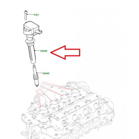 Land rover bobine d'allumage Evoque et Range Sport,  Velar L560 (LR091616)