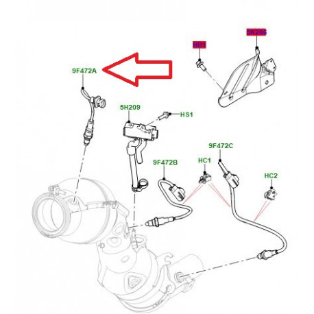 Land rover Sonde echappement (LR116639LR)