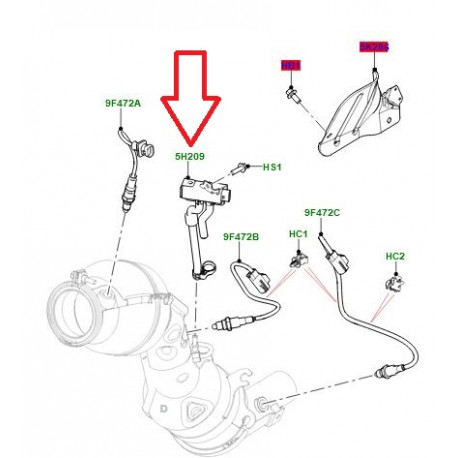 Land rover Capteur pression echappement (LR118767LR)