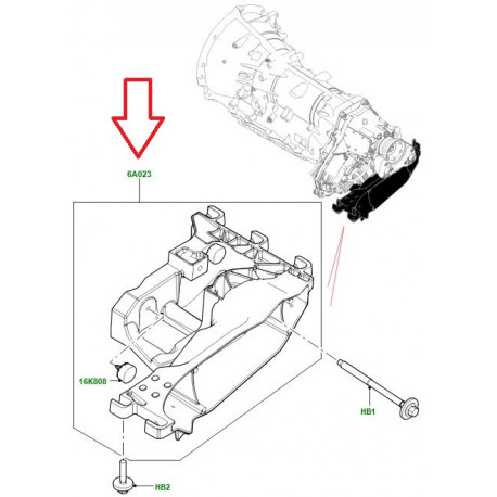 Land rover Support boite de vitesse (LR153994LR)