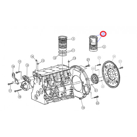 Vm motori chemise et piston (10242044F)