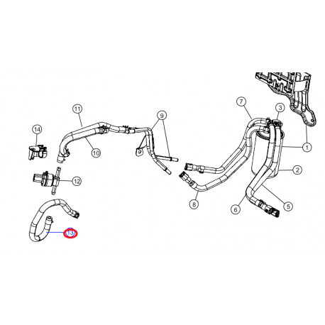 Mopar durite de retour carburant (05105443AA)