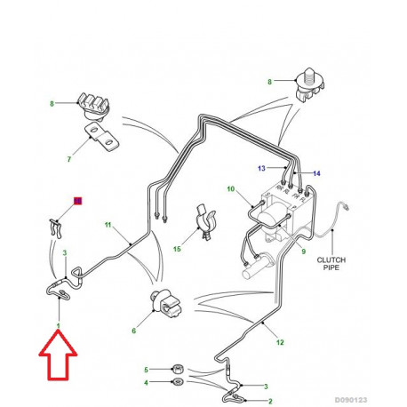 Land rover tuyau de frein avant (ANR5786LR)